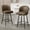 Dark Brown, variant on Fijinhom 26" Counter Height Bar Stools Set of 4, PU Leather Swivel Bar Chairs with High Back and Metal Legs, Red
