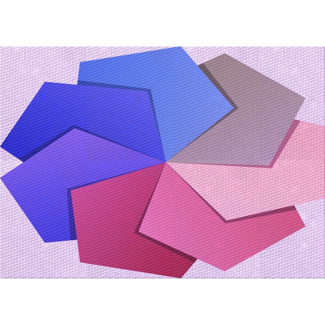 Ahgly Company Machine Washable Indoor Rectangle Transitional Dark Orchid Purple Area Rugs, 8' x 12'