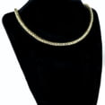 thumbnail image 4 of 18" Inch Choker Chain One Row Gold Finish Iced Hip Hop Tennis Necklace with Box Clasp, 4 of 7