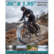 ANCHEER Gladiator 500W 26 Electric Bike for Adults, Electric Mountain Bike with 1.95 Inch eMTB Tire, 48V 10.4Ah Battery, 7 Speed,Front Suspension,Adults Electric Bicycle UL2849 Certified
