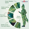 thumbnail image 3 of Disfraz de dinosaurio T-Rex de Dress Up America para niños, color verde grande, 3 of 7