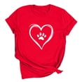 thumbnail image 6 of The Summer I Turned Pretty GaThRRgYP Summer Tops for Womens,Fashion Women's Short Sleeve Casual Leopard Printed Loose T-shirt Tops Red S, 6 of 7