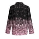thumbnail image 4 of Blusa informal para mujer, cuello redondo, manga larga, estampado, camisa suelta, tops, botones, cárdigan Pompotops  FGAJ6871, 4 of 5