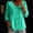Green, variant on Womens Peter Pan Collar Tops Long Sleeve V Neck Button Down Shirts Casual Summer Peplum Ruffle Trim Blouse