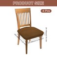 thumbnail image 2 of Uxcell 4Pack Stretch Seat Covers, Dining Room Chair Seat Slipcover, Light brown, 2 of 6