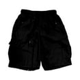 thumbnail image 5 of MIXUE Shorts For Women Summer Solid Color Elastic High Waist Drawstring With Pockets Casual Shorts Sportswear,Black,S, 5 of 5