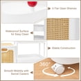 thumbnail image 6 of VECELO Rolling Laundry Basket Cart with Wheels & Storage Shelves, Removable Foldable Laundry Hamper, Space Saving Laundry Organizer for Bathroom, Bedroom & Small Apartment, White, 6 of 11