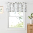 thumbnail image 4 of Semi Sheer Kitchen Curtain Valances, Brambleberry Pattern Light Filtering Drapes for Living Room, 1 Panel Decorative Solid Window Treatment for Nursery, 52 x 18 Inches, 4 of 6