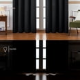 thumbnail image 3 of Topfinel 100% Blackout Curtains 132 x 305 inches Long for Bedroom Living Room Solid Grommet Room Darkening Drapes 2 Panels, Black, 3 of 6