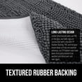 thumbnail image 5 of Bath Rug 30x20, Thick Soft Absorbent Chenille, Rubber Backing Quick Dry Microfiber Mats, Machine Washable Rugs for Shower Floor, Bathroom Runner Bathmat Accessories Decor, Charcoal, 5 of 6