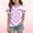 Purple, variant on Girls Heart Tie Dye T-Shirt Watermelon Red Cute Graphic Tee Soft Stretch Casual Top for Kids Comfy Play Shirt,Size 11-12 T
