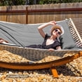 thumbnail image 2 of SUNCREAT 15 FT Hammocks for Outside, Two Person Hammock for Patio, Garden, Porch, Outdoor, Light Gray, 2 of 7