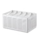 thumbnail image 2 of Cestas de almacenamiento plegables - cajas organizadoras de plástico de 4 para armario, cocina y baño • Cajas apilables con compartimentos • ABS blanco • De varios tamaños (S, M, L, XL), 2 of 7