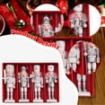 thumbnail image 2 of FVDPWYE Set of 4 Wooden Christmas Nutcracker Handcrafted Sturdy for Table Display Lightweight Xmas Gift Collection Desktop Decoration Silver 12cm, 2 of 7