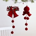 thumbnail image 4 of Bola Colgante Para árbol De Navidad, Adorno Flocado Rojo, Ligero Y Reutilizable Para Interior, Exterior, De árbol Para Ventana DIY, 4 of 7