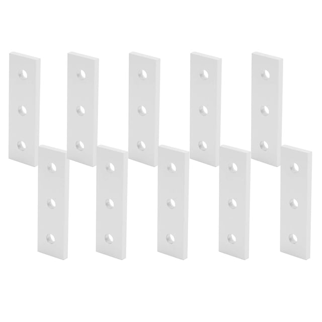Placa de Unión de Conexión Plana de Aluminio, Juntas de Refuerzo para Cercas Con Placas de Unión de Reparación Recta, 10 piezas
