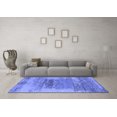 thumbnail image 3 of Ahgly Company Indoor Round Oriental Blue Industrial Area Rugs, 4' Round, 3 of 4