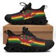 thumbnail image 1 of Zapatillas de plataforma con estampado 3D de hojas de marihuana verde para mujer, zapatos planos transpirables con cordones, calzado cómodo de malla para mujer, 1 of 6