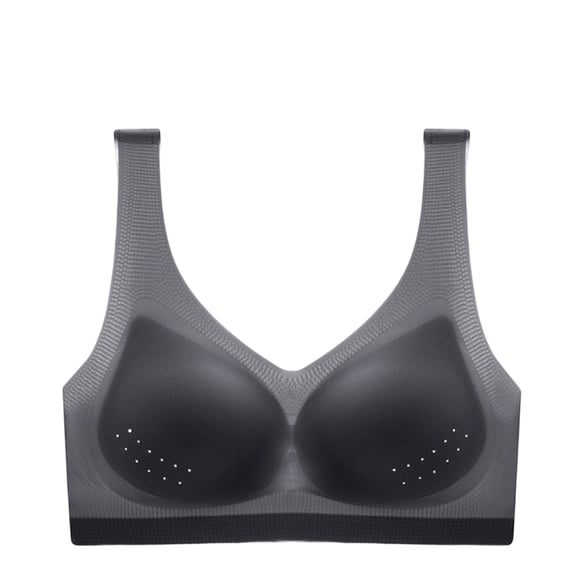 Dwellite Seamless Bra for Women Breathable Liftup Bra Lightly Sports Bra Underwear Black 38