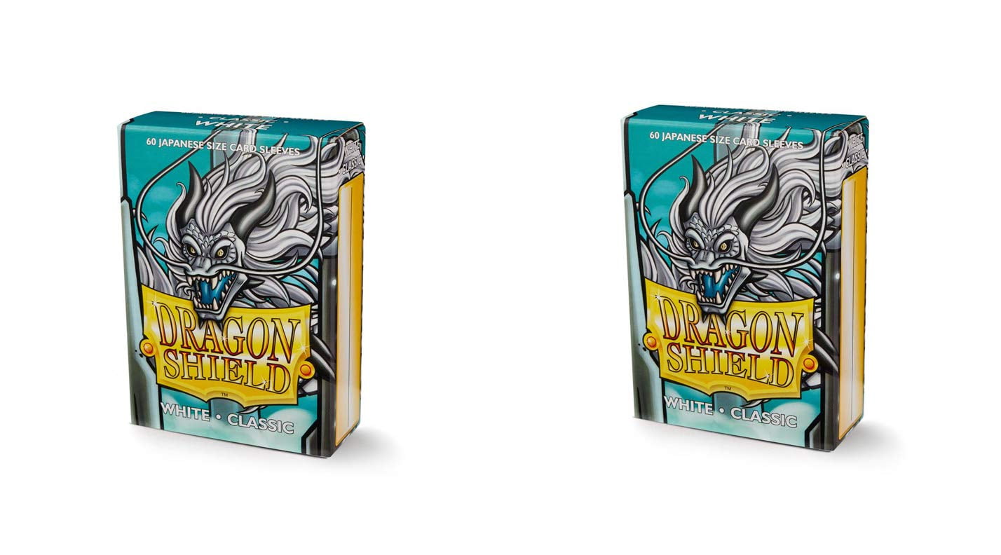 2 Packs Dragon Shield Classic Mini Japanese White 60 ct Card Sleeves Value Bundle!