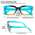 thumbnail image 2 of REAVEE Reading Glasses Women Blue Light Blocking, Oprah Style Computer Readers 3 Pack Retro Classical, Blue Pink Brown +2.0, 2 of 4