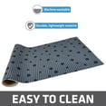 thumbnail image 3 of Drymate Pet Bowl Placemat, Dog & Cat Food Feeding Mat - Absorbent Fabric, Waterproof Backing, Slip-Resistant - Machine Washable/Durable (16” x 28”) (Grey Stripe Black Paw), 3 of 5