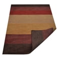 thumbnail image 5 of Rugsotic Carpets Hand Knotted Wool Area Rug 5'7''x7'10'' Brown Red Contemporary Rectangle Indoor Rug for Living Room, Bedroom Antimicrobial L00098, 5 of 5