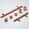 thumbnail image 5 of Satin Copper Cabinet Hardware Euro Style Bar Handle Pull - 96mm Hole Centers, 6-3/4"" Overall Length, 5 of 7