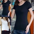 thumbnail image 6 of CENL woman Super soft T shirts Short Sleeve Modal Basic casual Tee Shirt Top, 6 of 7