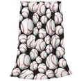 thumbnail image 2 of Fotbe Cute Baseball Manta de Franela Acolchonada con Estampado, Súper Suave y Esponjosa, Extra Grande para Sofá, Cama, Uso Todo el Año-80"x60", 2 of 7