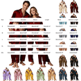 thumbnail image 3 of YWMJI Matching Family Satin Pajama Sets Men's Satin Silk Pajamas Set Long Sleeve Loungewear Sleepwear Button Down Silky Loungewear Classic Sleepwear Notch Collar Lounge Sets with Pockets Wine Red Xl, 3 of 7