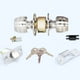 thumbnail image 4 of Pomo de bola para puerta, función de entrada con llave, 1 paquete, en acero inoxidable satinado Pomos de puerta de acero inoxidable satinado para puerta delantera, 4 of 5