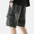 thumbnail image 6 of Lroveb Jean Shorts for Men Summer Denim Cargo Shorts Work Casual Baggy Bermuda Shorts with Pockets Grey, 6 of 6