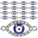 thumbnail image 2 of 20 piezas de dijes de doble agujero con forma de ojo malvado, joyería DIY, colgante, conector, collar, dijes colgantes, 2 of 5