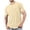 Beige1, variant on Men's T-Shirts, Cotton Basic Short Sleeve Crew Neck Tee with Pockets Navy Size 3XL