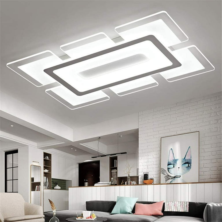 Rectangular led flush light minimalist store acrylic ultrathin ceiling lamp