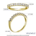 thumbnail image 3 of Vir Jewels 1/2 CTTW I1-I2 Diamond Wedding Band 14K Yellow Gold Prong Ring Round Size 6.5 Female Adult, 3 of 7
