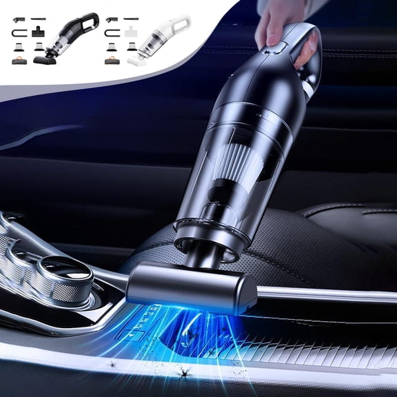 Cordless Handheld Car Vacuum Cleaner with 10000Pa Strong Suction, Rechargeable Portable Mini Vacuum for Car and Home, Low Noise with Attachments and Storage Bag