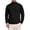 Black, variant on Sweater for Men Stand Collar with Elbow Patches Vintage Pullover Sweater