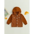 thumbnail image 2 of Toddler Corduroy Jacket Casual Long Sleeve Button Down Lapel Coat Hoodie Outwear, 2 of 8