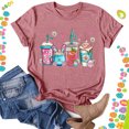 thumbnail image 2 of YDLCAFD Chemises de Golf Amusantes pour Femmes Blouse Décontractée pour Femmes Impression de Pâques Col Rond Manches Courtes Tee Tops Tunique Tops Décontractés T-Shirts Graphiques pour Femmes, 2 of 4