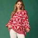 thumbnail image 4 of Suéter de punto suelto con cuello redondo y estampado navideño de nueva moda para otoño e invierno de Europa y Estados Unidos para mujer, 4 of 5