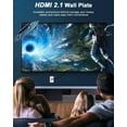 thumbnail image 7 of HDMI 2.1 Wall Plate(2 Port), ELECTOP 8K HDMI Wall Outlet Pass Through with Low Voltage Metal Mounting Bracket, Supports 8K@60Hz and 4K@120Hz, 3D, HDR, 48 Gbps HDMI Box, Fits Home Theater Systems, 7 of 7