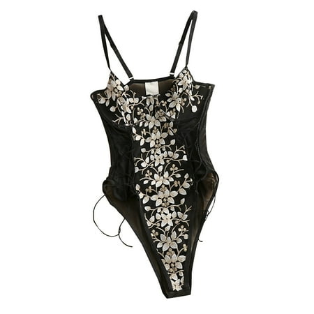 CZSCPDAW Lingerie For Women Sexy Lace Plus Size Underwear Pajamas Women s Robe Lingerie Mesh Nightgown Ladies Sexy See Through Mesh Bodysuit Embroidered Lace Lingerie Sexy Pajamas .