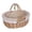 Beige2, variant on WEIOUKC Basket with Handles, Woven Sturdy Small Small Basket with Handle,Picnic Serving Bowl for Outdoor Gatherings Family Parties Snack Storage Home Decor