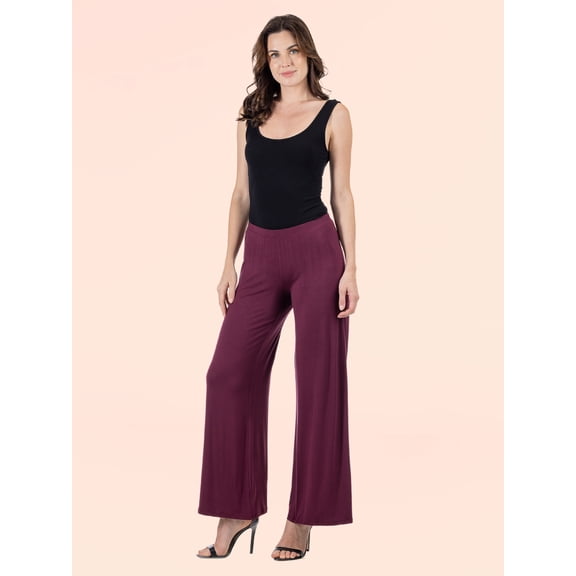 Womens Elastic Waist Palazzo Pants