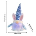 thumbnail image 2 of Lighted Easter Bunny Gnomes Easter Decorations Spring Gnomes Plush Rabbit Gnomes with Easter Egg & Carrot, Easter Gift for Girl Women Kids, Holiday Home Indoor Decoration, 2 of 8