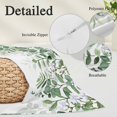 thumbnail image 2 of Green Leaves Pillow Covers, Linen Long Throw Pillow Case, Summer Botanical Holiday Pillow Protector Decorative Cushion Cover for Living Room/Bedroom 12" x 20", 2 of 8