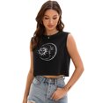 thumbnail image 7 of DARING DIVA Stylish Loose Fit Women's Top with Crew Neck Design S Black Print, 7 of 7