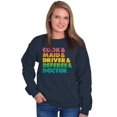 thumbnail image 4 of Funny Busy Mom Mothers Day Present Women Plus Size Crewneck Sweatshirt Brisco Brands 2X, 4 of 5